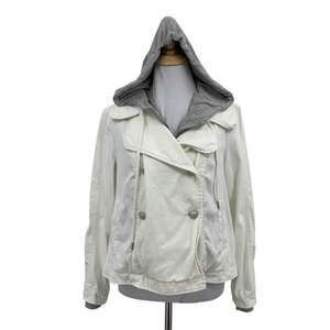 Hei Hei Jacket Womens XSP Petites White Layered Hood Solin Peacoat Anthropologie